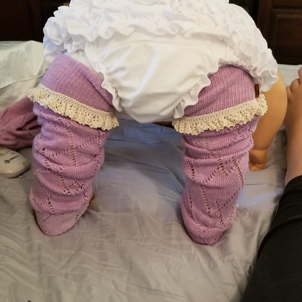Baby leg warmers made by me